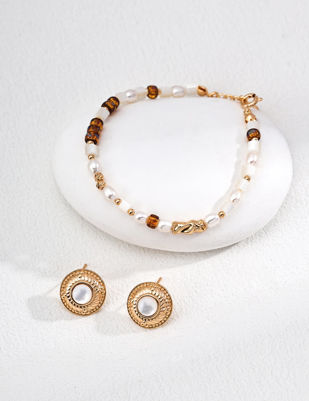 Czech Glass & Pearl Rivière Bracelet