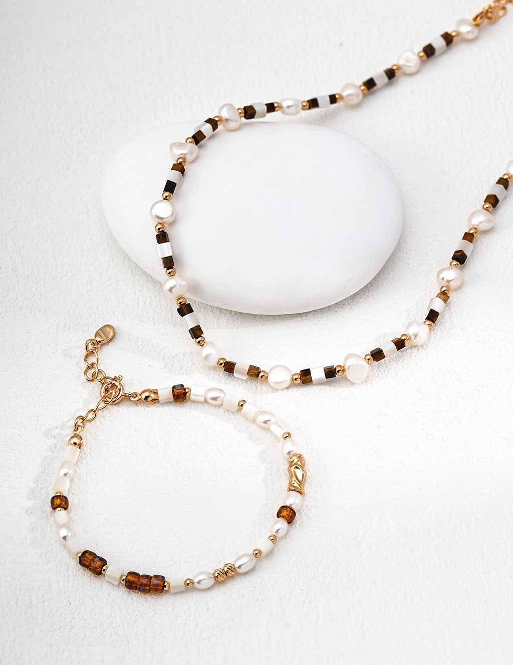 Czech Glass & Pearl Rivière Bracelet