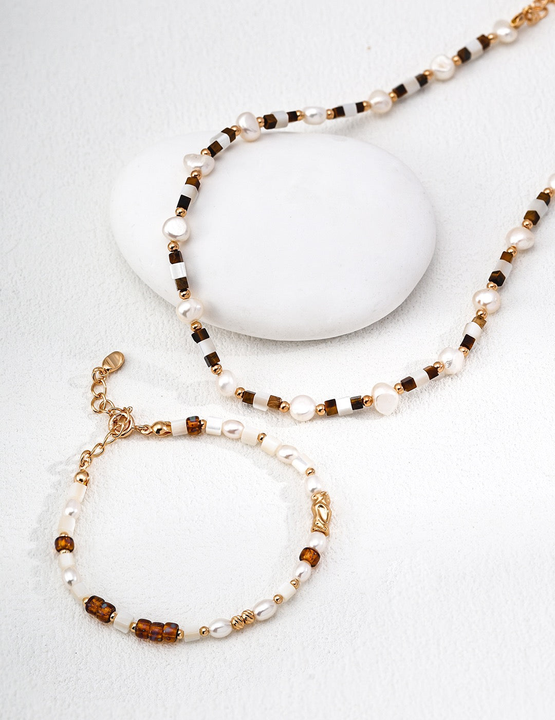 Czech Glass & Pearl Rivière Bracelet
