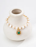 Pearl & Emerald Bijou Pendant Bracelet