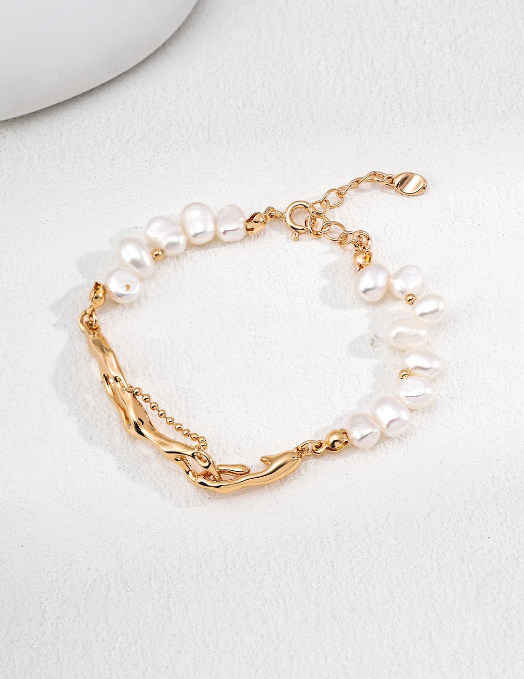 Pearl & Molten Gold Dualité Bracelet