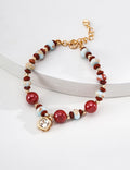 Shoushan Stone & Cinnabar Vermeil Céleste Bracelet