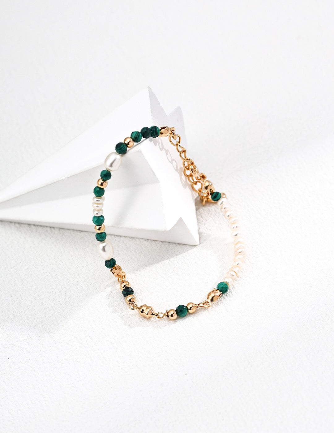 Pearl & Malachite Jardin Vert Bracelet