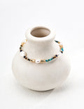 Turquoise Lapis & Pearl Bamboo Bracelet