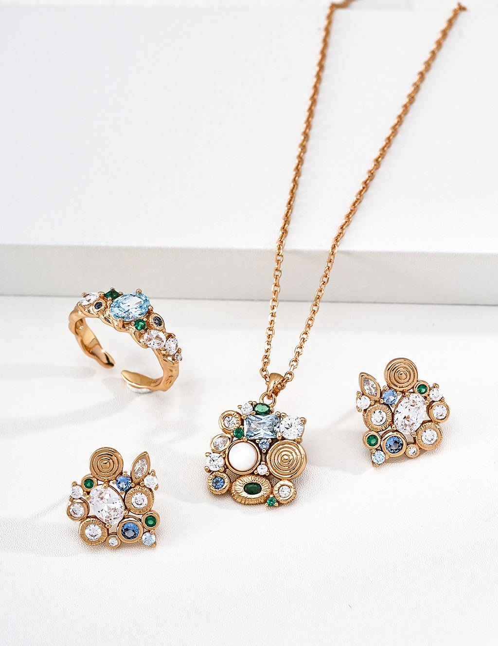 Aqua Bloom Ring