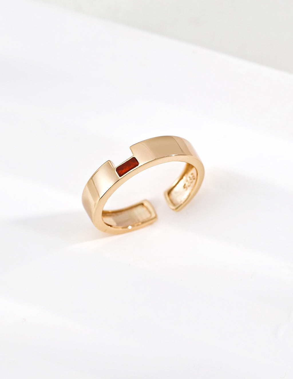 Bloc Inlay Band Ring