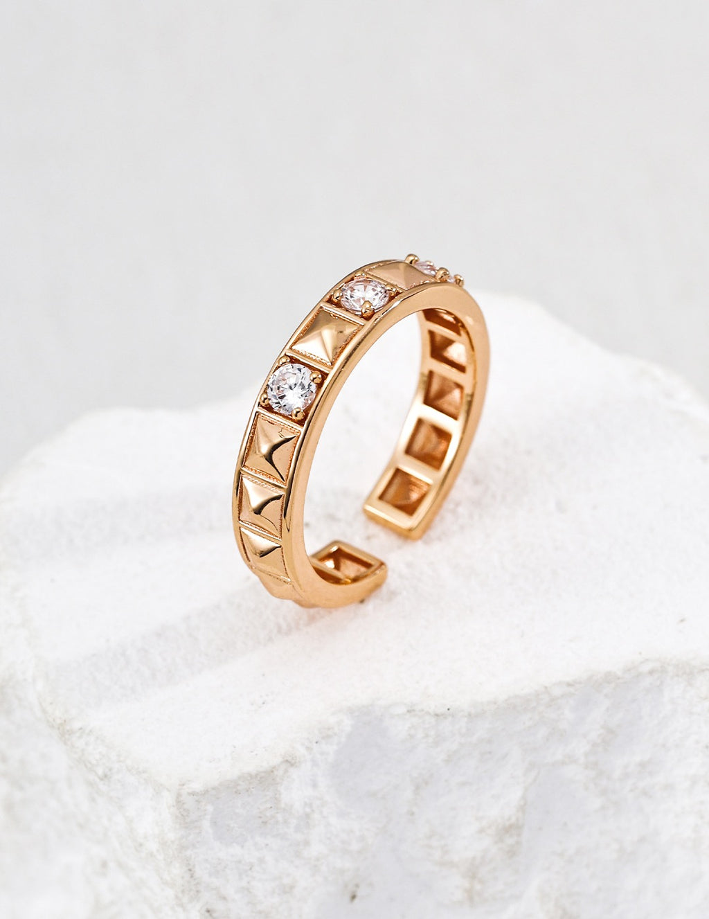 Pyramid Stud Eternity Ring