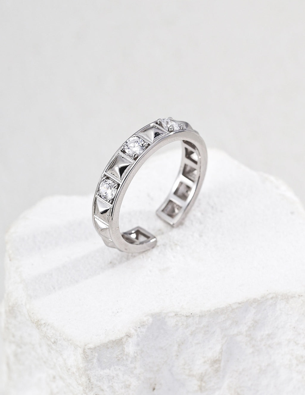 Pyramid Stud Eternity Ring