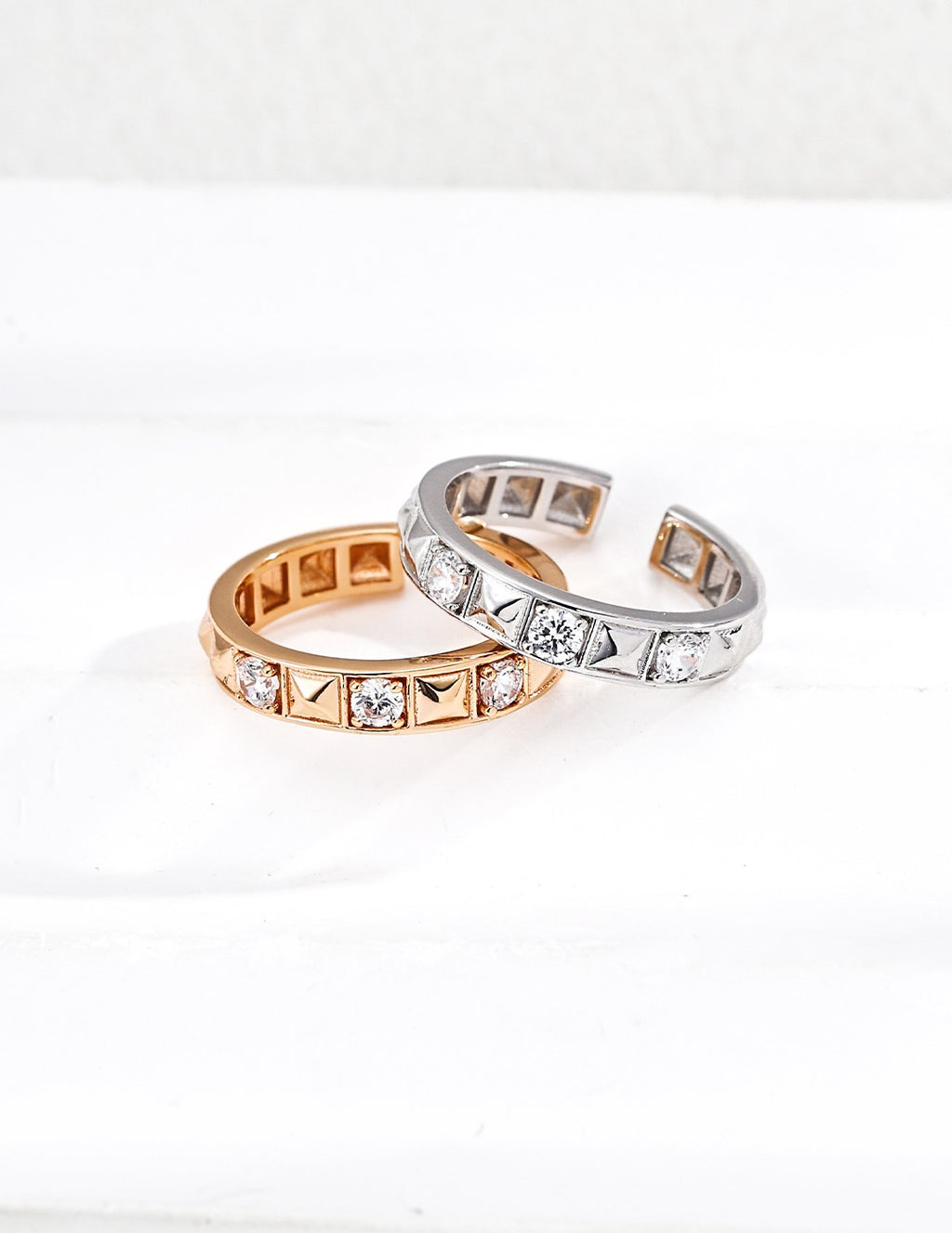 Pyramid Stud Eternity Ring
