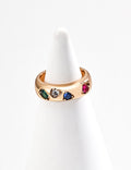 Confetti Heart Dome Ring