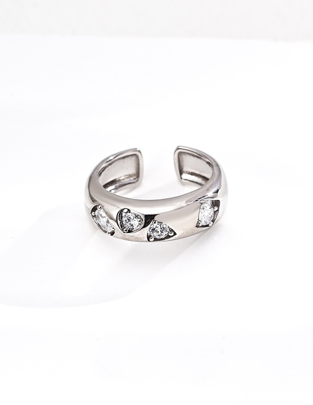 Confetti Heart Dome Ring