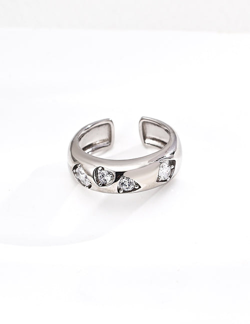 Confetti Heart Dome Ring