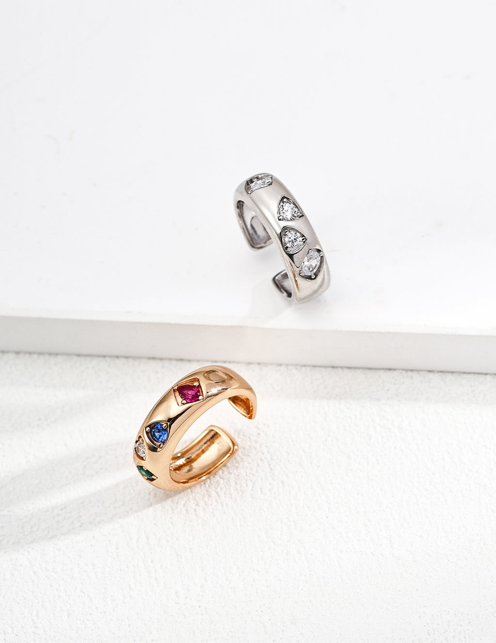 Confetti Heart Dome Ring