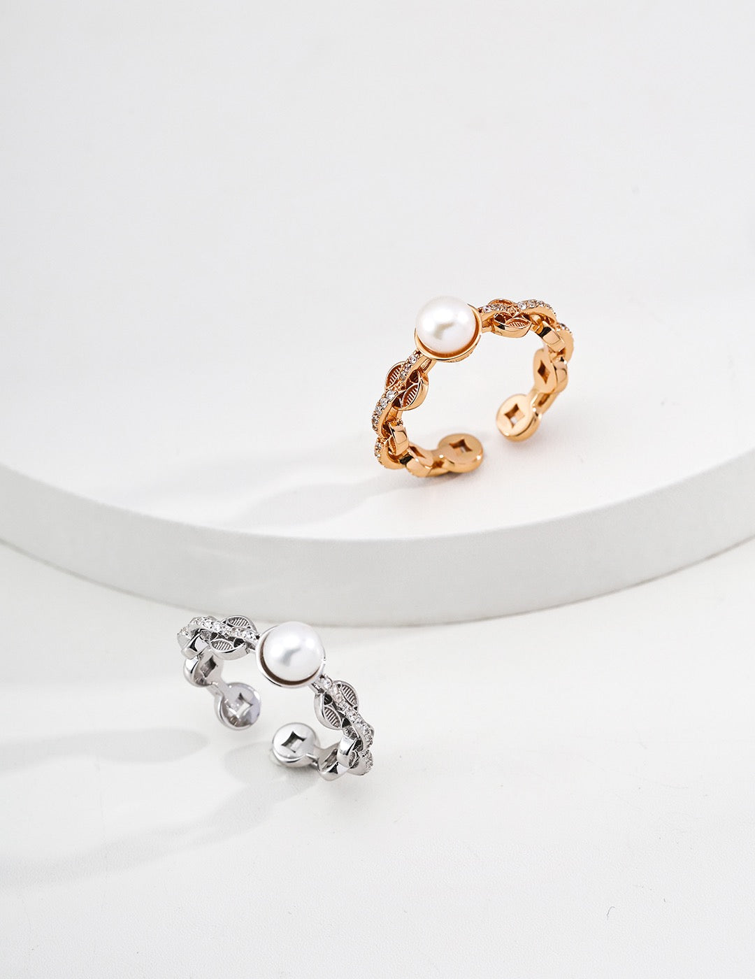 Petal & Pearl Adjustable Ring