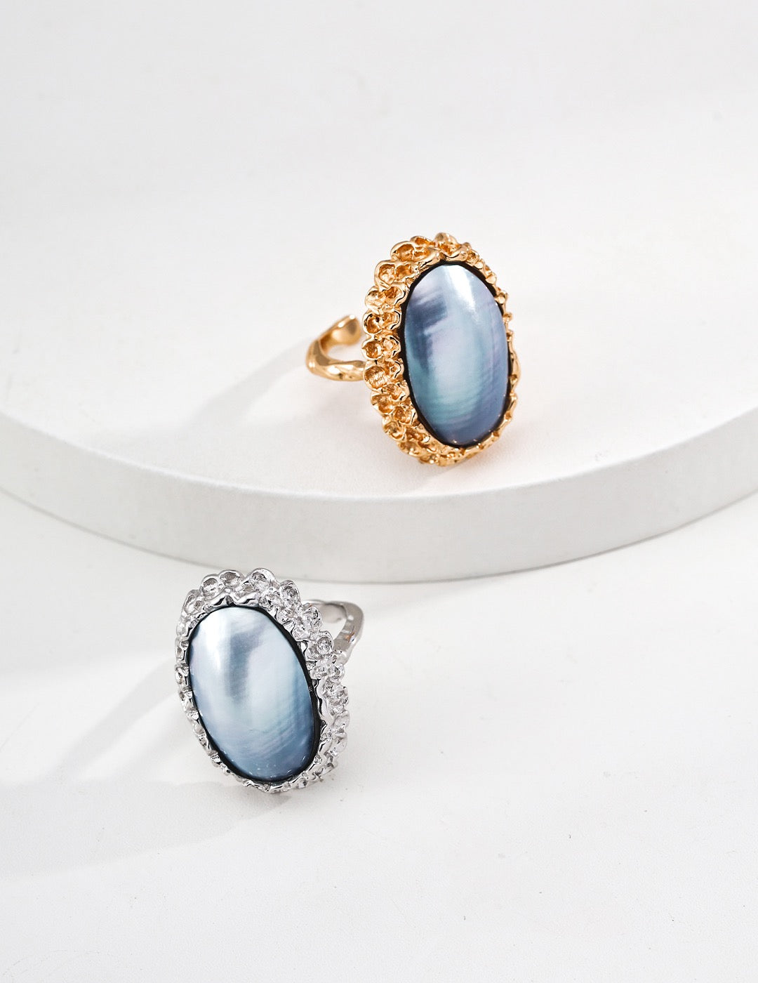 Oval Mabe Pearl Statement Ring