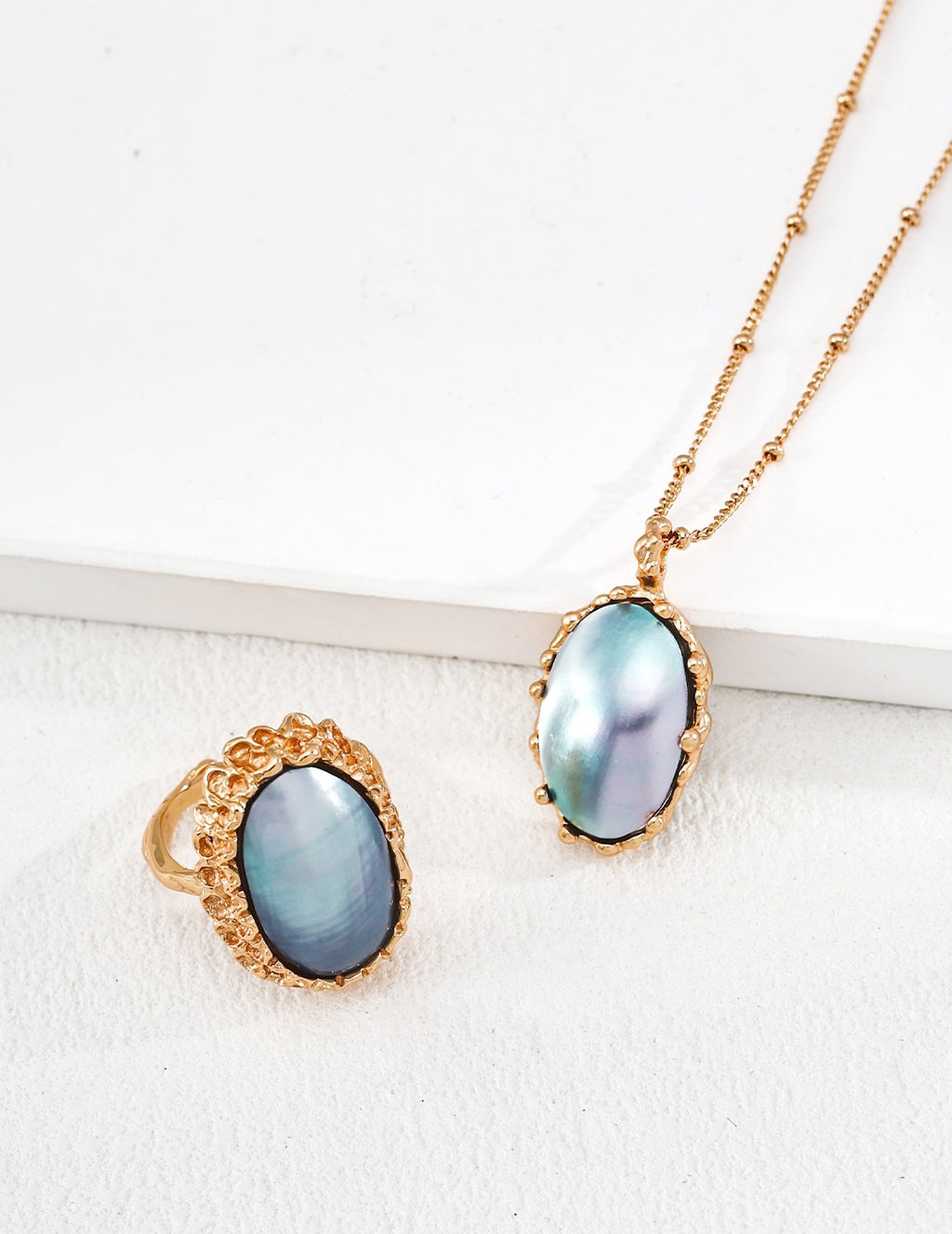 Oval Mabe Pearl Statement Ring