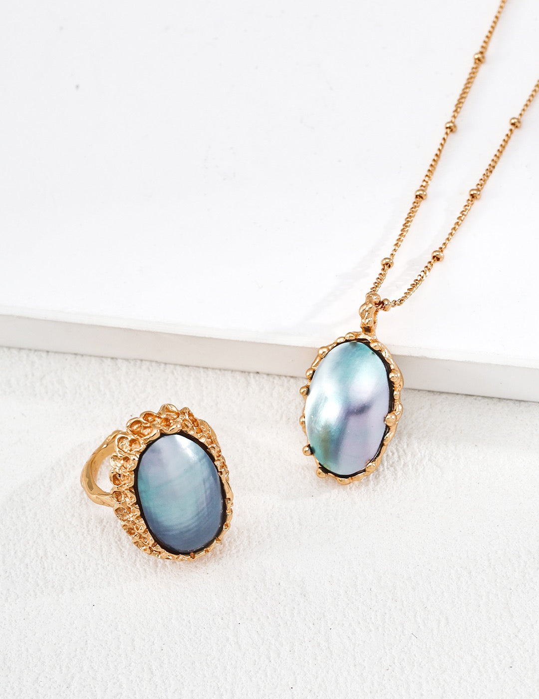 Oval Mabe Pearl Statement Ring