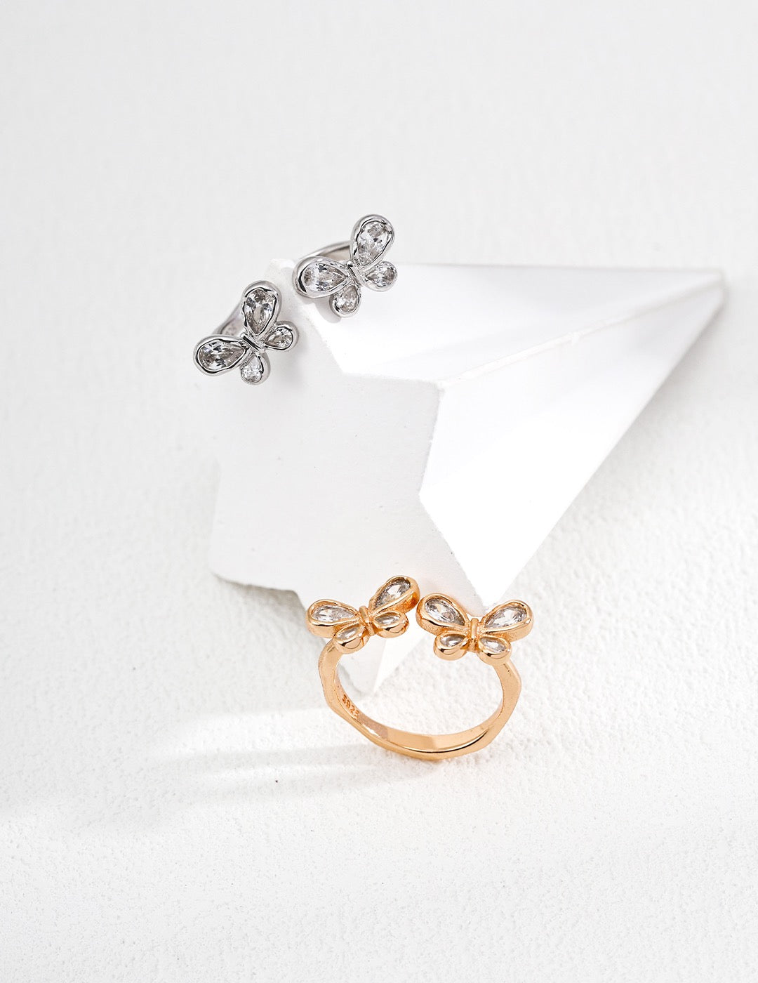Double Butterfly Open Ring