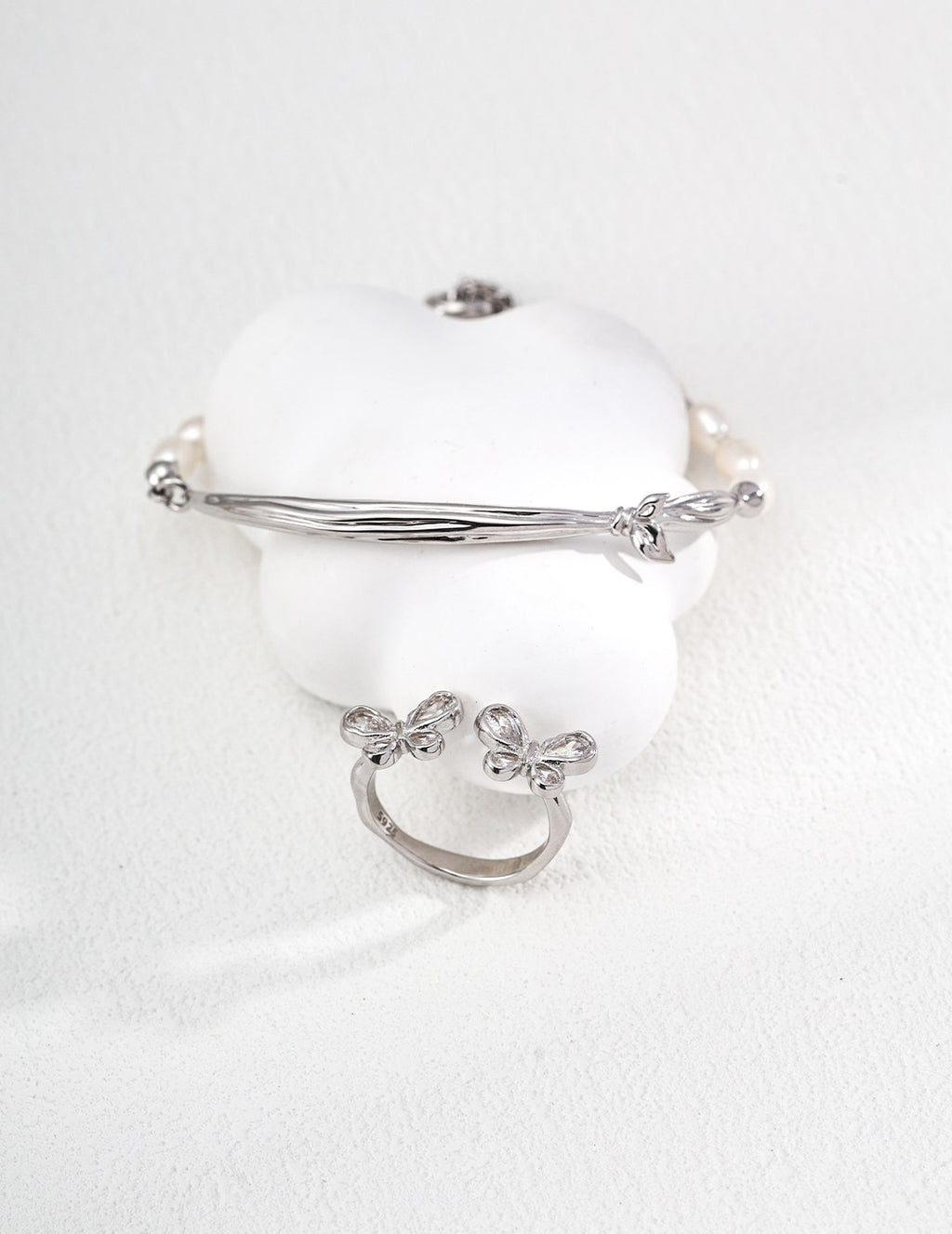 Double Butterfly Open Ring