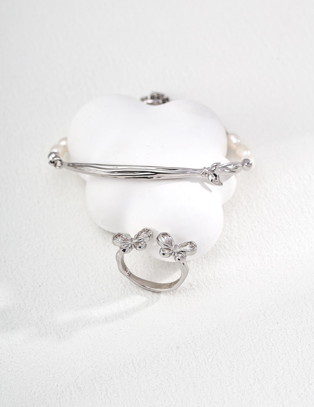 Double Butterfly Open Ring