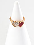 Two Hearts Open Ring