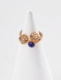 Floral Garden Lapis & CZ Open Ring