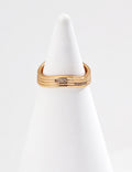 Triple Rail CZ Open Band Ring