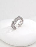 Fleur-de-Lis Eternity Open Ring