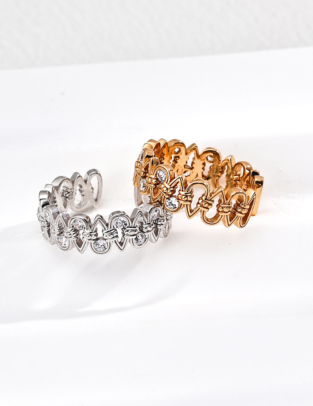 Fleur-de-Lis Eternity Open Ring