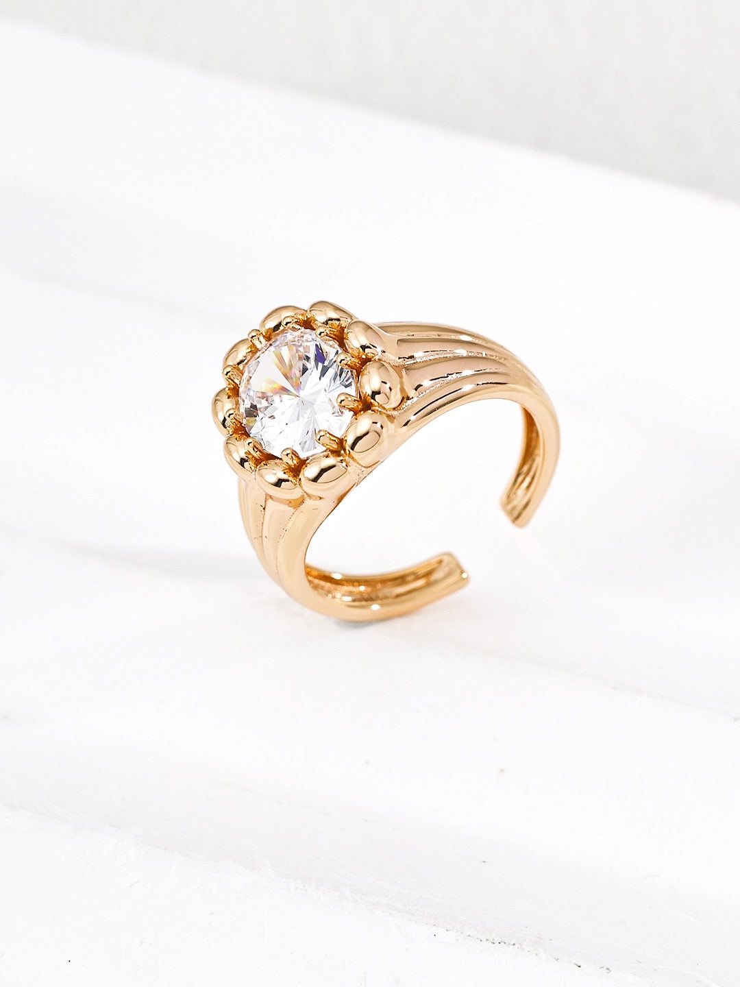 Flora Solitaire Ring
