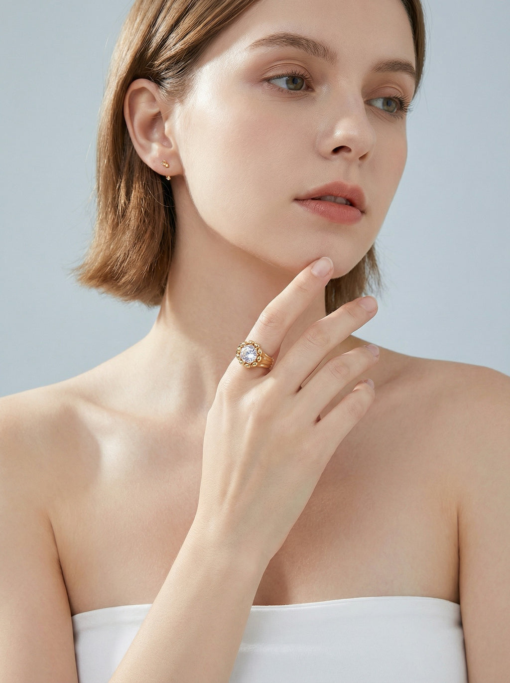 Flora Solitaire Ring