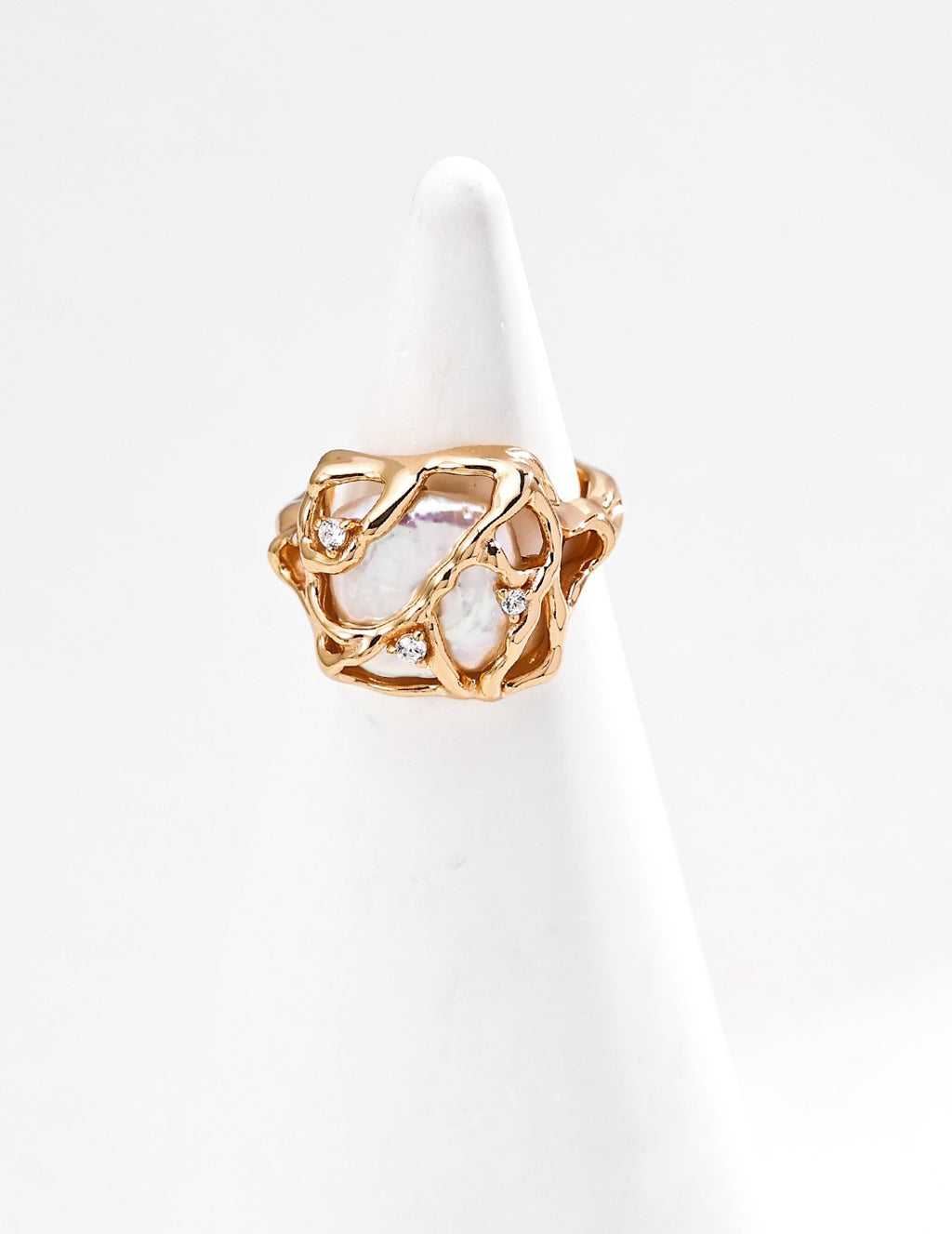 Coral Baroque Ring