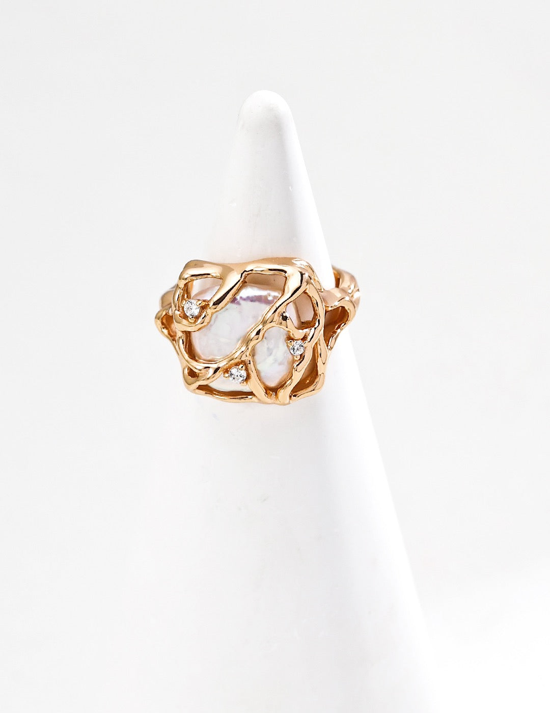 Coral Baroque Ring