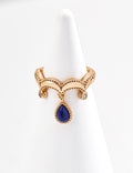 Lapis Lazuli Crown Charm Ring