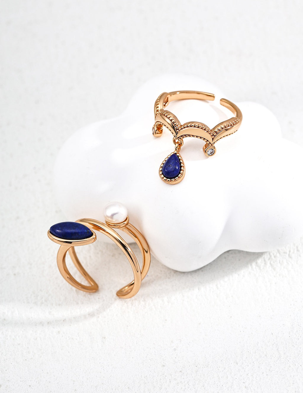 Lapis Lazuli Crown Charm Ring