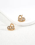 Heart Knot Stud Earrings