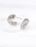 Quilted Crosshatch Mini Hoop Earrings