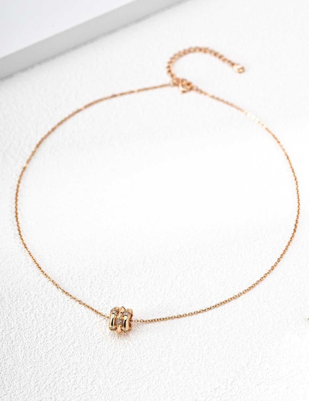 Triple Knot Ring Pendant Necklace