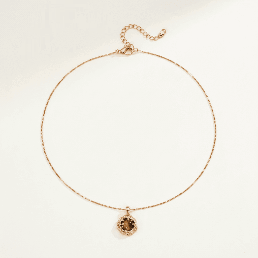 Molten Nest Gemstone Pendant Necklace