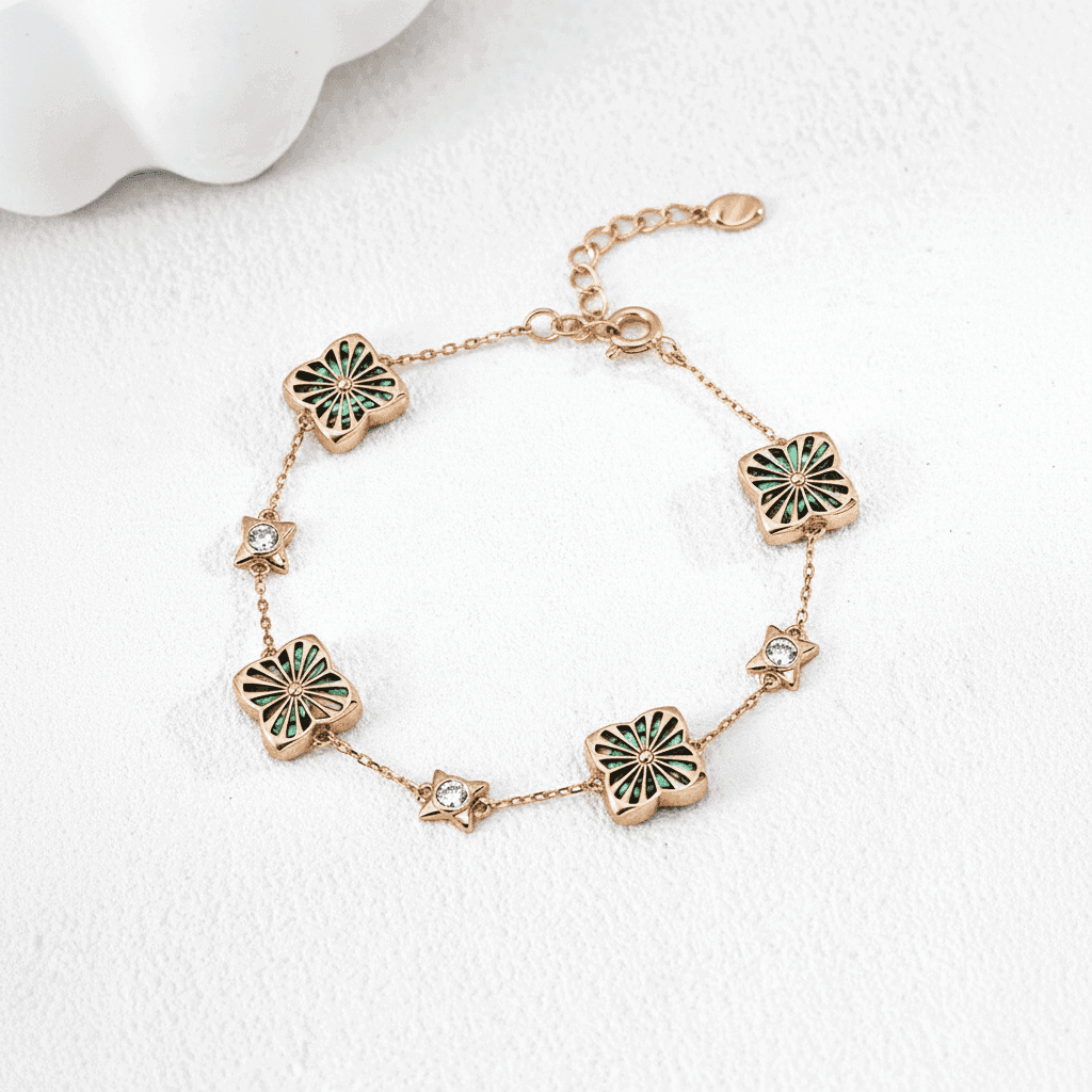 Aurora Shell & Star Charm Bracelet