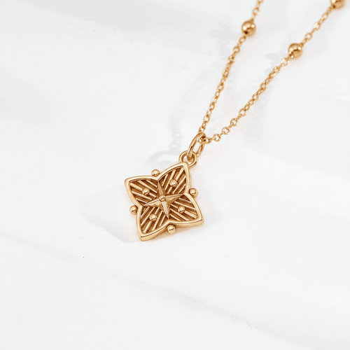 Celestial Star Compass Pendant Necklace