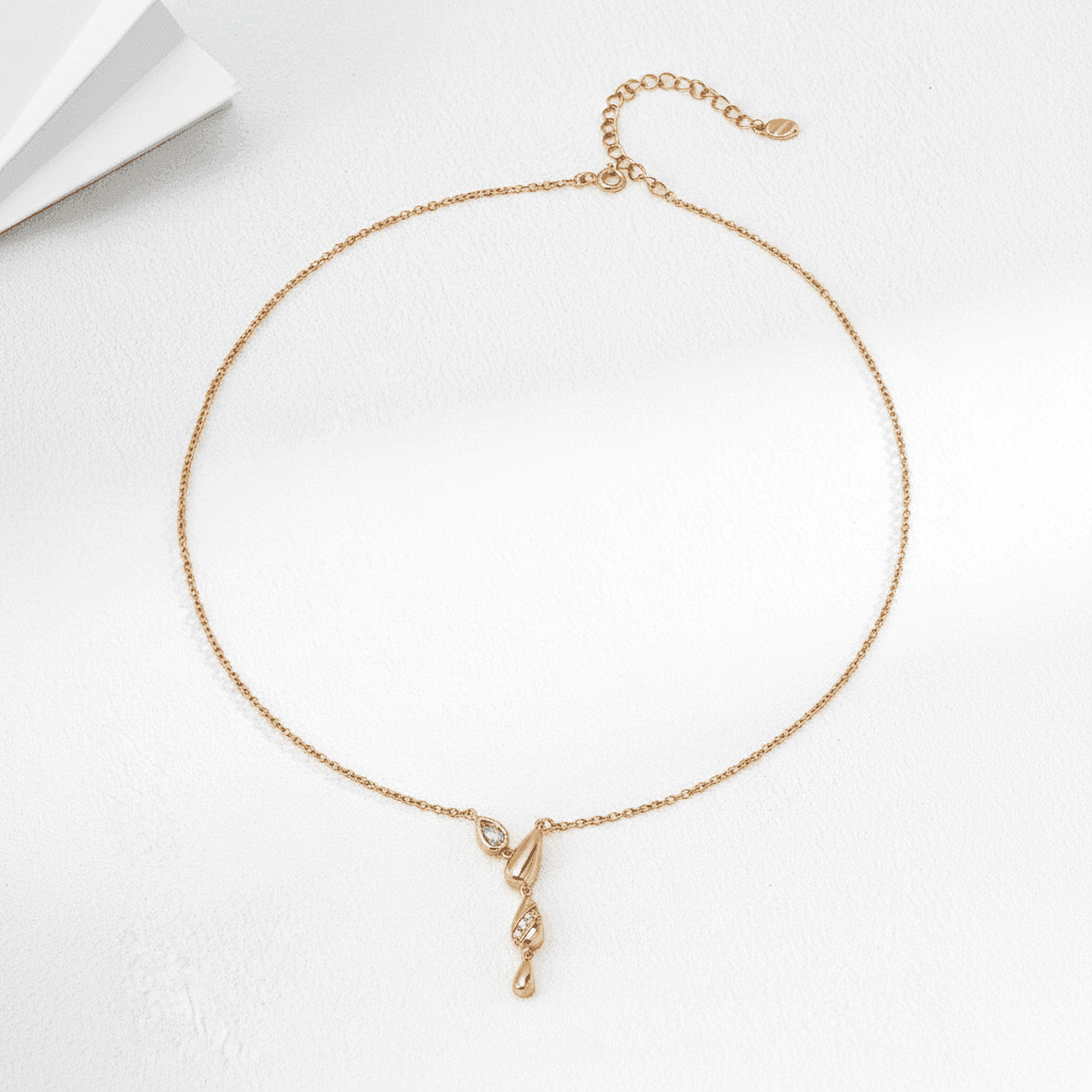 Cascading Teardrop Pendant Necklace