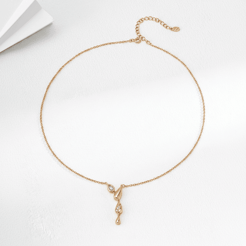 Cascading Teardrop Pendant Necklace