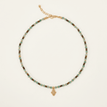 Sun Moon Charm Gemstone Beaded Necklace