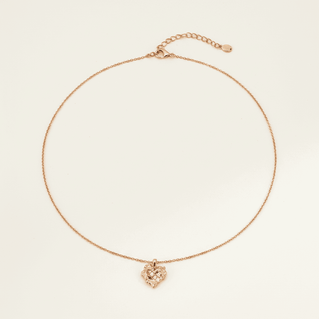 Raw Heart Pendant Necklace