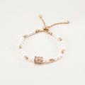 Éclat Pearl & CZ Baguette Slider Bracelet