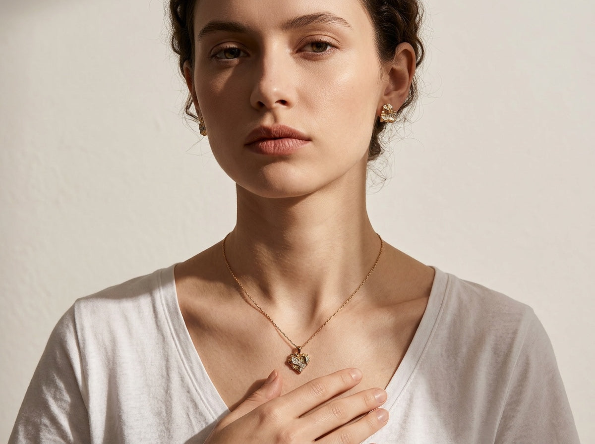 Raw Heart Pendant Necklace