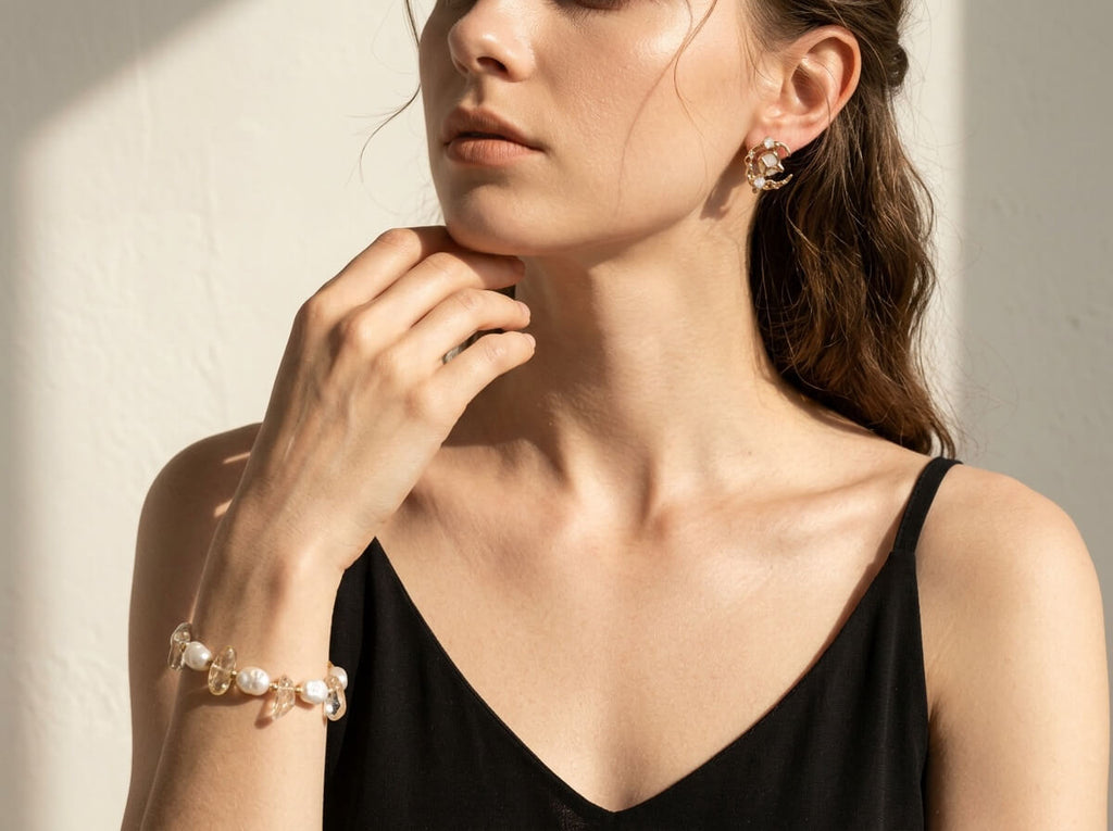 Soleil Baroque Pearl & Citrine Bracelet