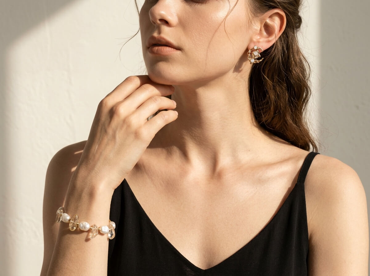 Soleil Baroque Pearl & Citrine Bracelet