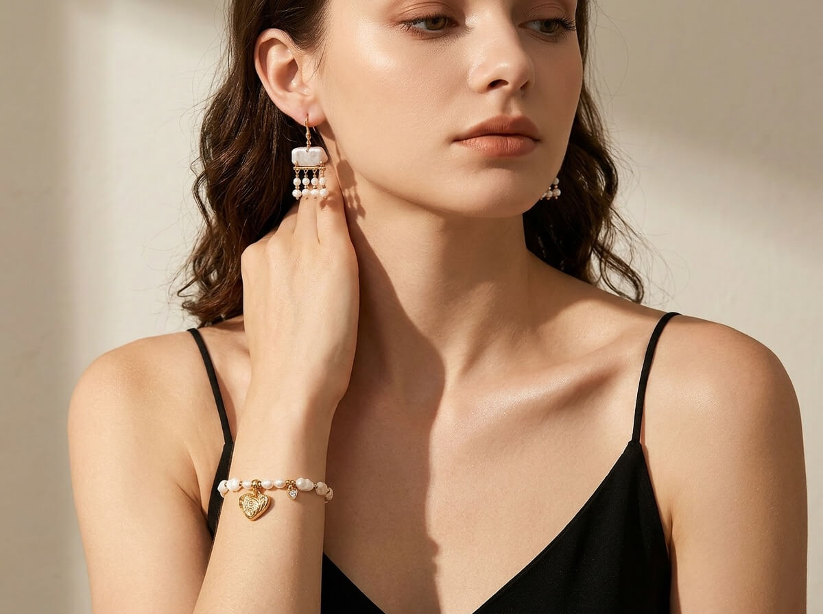 Shell & Pearl Coeur Baroque Charm Bracelet